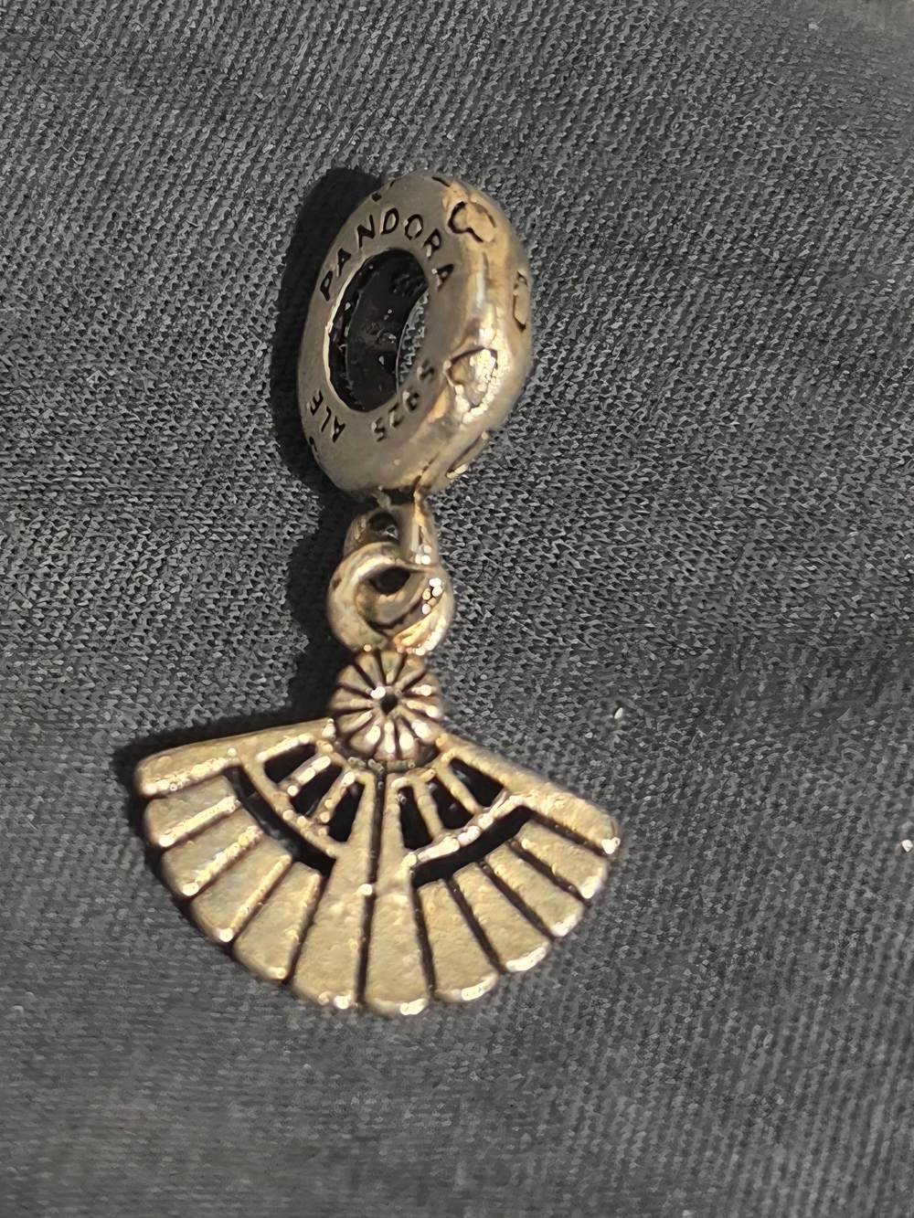 Pandora Gold Fan Dangle Charm